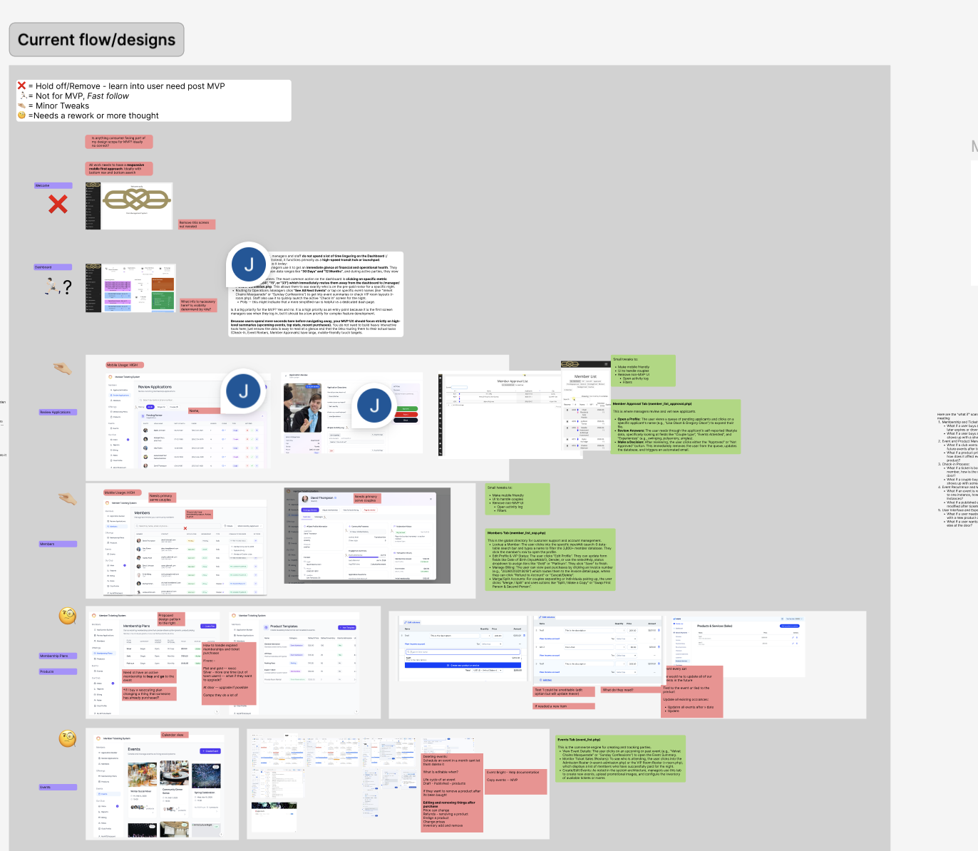 Surface-by-surface audit of the existing application